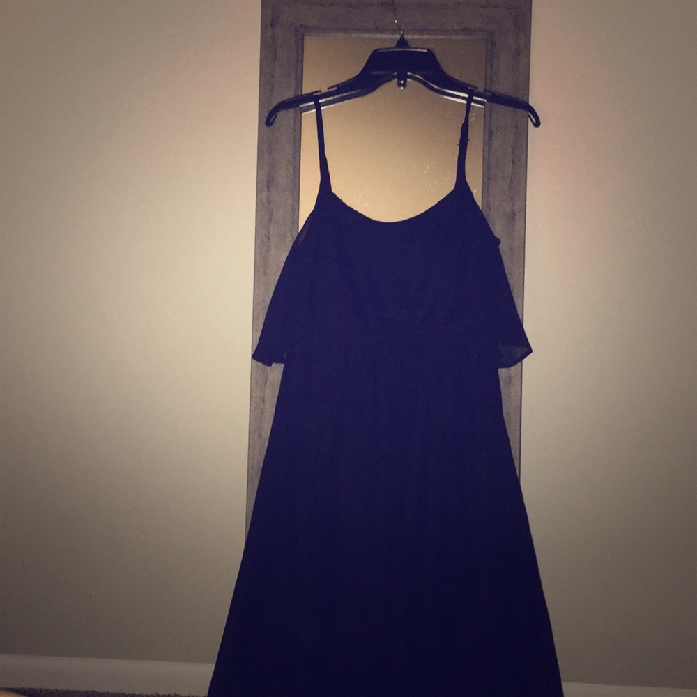 Black long summer dress.